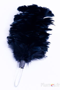 Plumet poule avec anneau -  hauteur 20 cm - noir